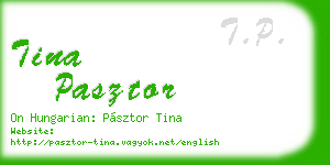 tina pasztor business card